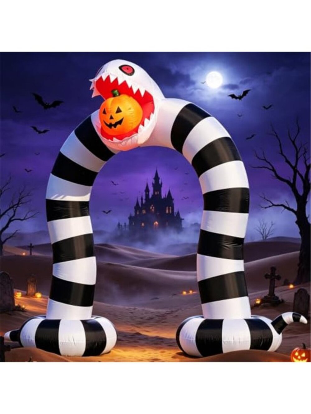 10FT Halloween Inflatable Blow Up Decorations, 10FT Long 8FT Tall Sandworm